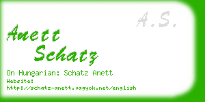 anett schatz business card